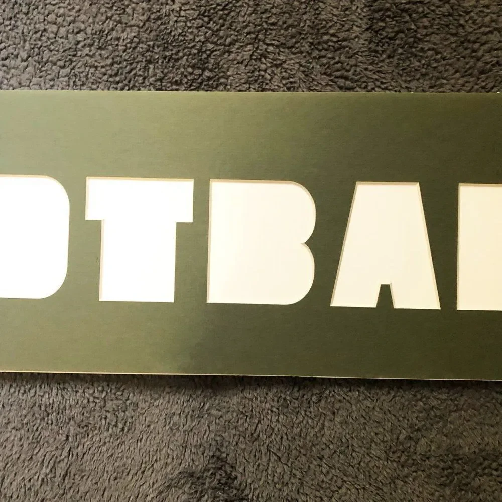 7x28 Olive‎ Green Football Photo Mat